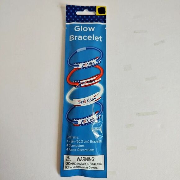 Lot of 52 Glow in the Dark, Glow Stick Holiday Party Jewelry Toys Rings Wand - Picture 16 of 16